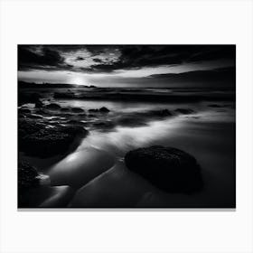 Black And White Seascape 42 Canvas Print