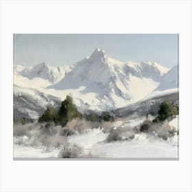 Snowy Mountains 1 Canvas Print