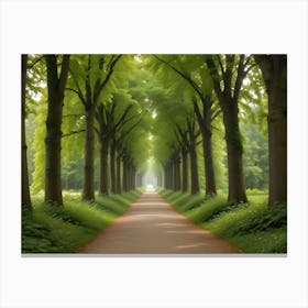 Tree Lined Path 1 Canvas Print