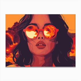 Girl With Sunglasses 1 Canvas Print