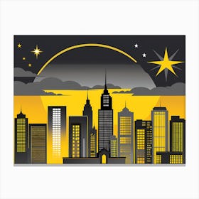 City Skyline 5 vector art Canvas Print