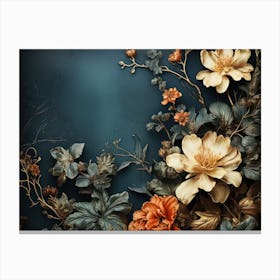 Background with flowers Canvas Print