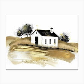 House In The Field 2 Canvas Print