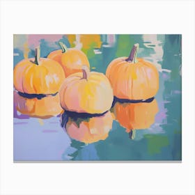 Pumpkins In The Water Canvas Print