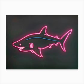 Neon Dark Red Whale Shark 4 Canvas Print