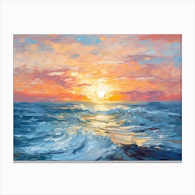 Sunset In The Ocean 1 Canvas Print