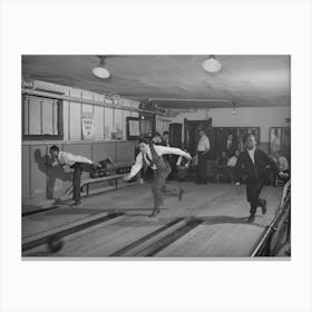 Untitled Photo, Possibly Related To Bowling Alley On Southside Of Chicago, Illinois By Russell Lee Canvas Print