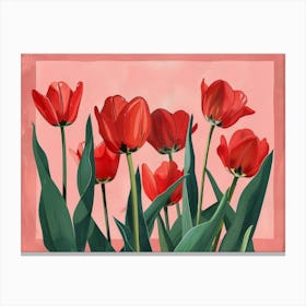 Red Tulips 4 Canvas Print