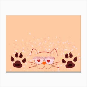 Cat Paws Stock Videos & Royalty-Free Footage Canvas Print