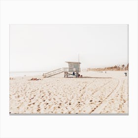 Lifeguard Shack On Beach Canvas Print