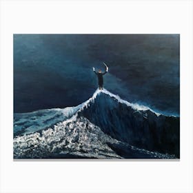 The Conductor Standing On An Ocean Wave Canvas Print