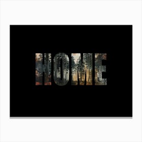 Home Poster Forest Collage Vintage 5 Canvas Print