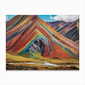 Colored Mountain Canvas Print