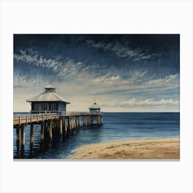 Pier At The Beach Canvas Print