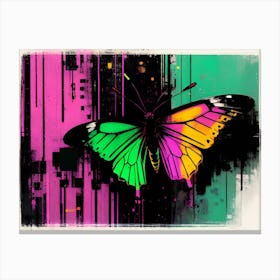 Butterfly On A Wall Canvas Print