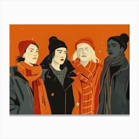 Women In Winter Canvas Print