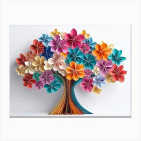 Origami Tree Canvas Print