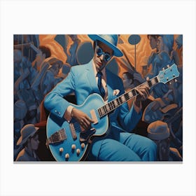 Blues Soul Series 22 - Rustic Blues Man Canvas Print