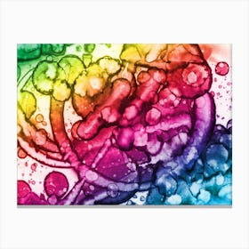 Modern Watercolor Abstraction Children S Rainbow Canvas Print