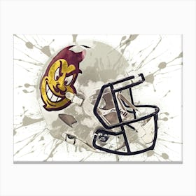 Arizona State Sun Devils Sparky NCAA Helmet Poster Canvas Print