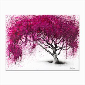 Pink Plum Park Canvas Print