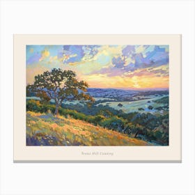 Western Sunset Landscapes Texas Hill Country 2 Poster Canvas Print