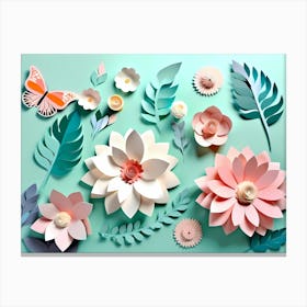 Paper Flowers Canvas Print