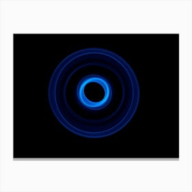 Glowing Abstract Curved Blue Lines 10 Canvas Print