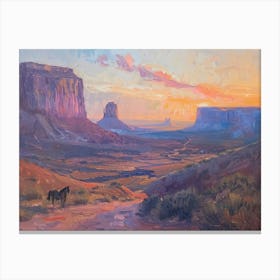Western Sunset Landscapes Monument Valley Arizona 1 Canvas Print