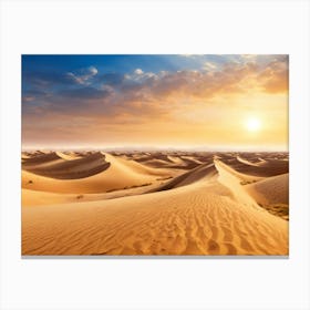 Sunset In The Desert 18 Canvas Print