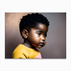Portrait Of A Black Child Canvas Print