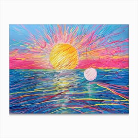 Sunset Over The Ocean 52 Canvas Print