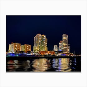 Night In Miami Beach (Miami at Night Series) Canvas Print