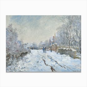 Snow Scene At Argenteuil, Claude Monet Canvas Print