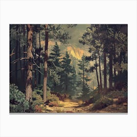 Retro Mountains 8 Canvas Print