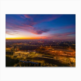 Poster Bellissimo tramonto a Milano Stampe d'Arte Canvas Print