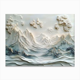 Beautiful Mountain 3d Canvas Print