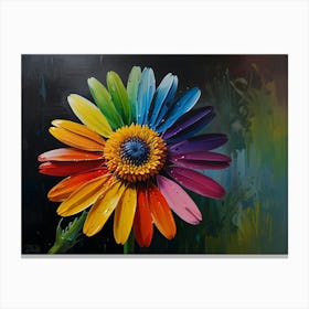 Rainbow Daisy Canvas Print