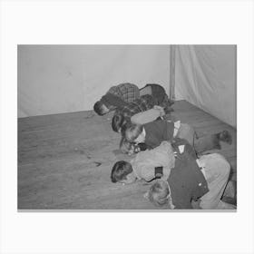 Peanut race, Amateur night at the FSA (Farm Security Administration) mobile camp for migratory farm workers Canvas Print