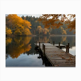 Dock At The Lake 1 Canvas Print