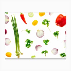 A Cornucopia Abundant With Seasonal Vegetables Like Radishes Beans Tomatoes And Broccoli Placed A (1) Canvas Print