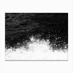 Sea Water Splash Wave Black White italy italia italian photo photography art travel Canvas Print