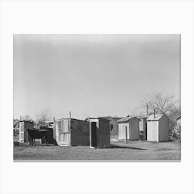 Privies And Out Buildings In Mexican Section, Robstown, Texas By Russell Lee Canvas Print