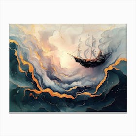 Ship In The Clouds Canvas Print