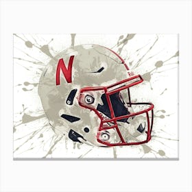 Nebraska Cornhuskers NCAA Helmet Poster Canvas Print