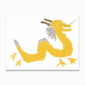 Chinese Dragon yellow Canvas Print