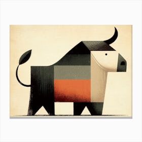 Compact Bull Canvas Print