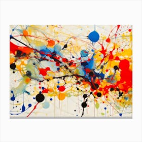 Majestic Splatter Primary Tones Canvas Print