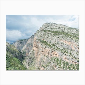 Aerial View Of A Gorge In A National Park In Calabria In Italy Canvas Print