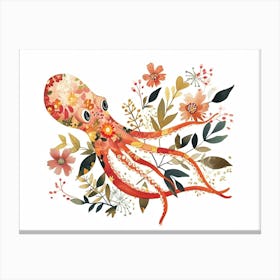 Little Floral Squid 2 Canvas Print